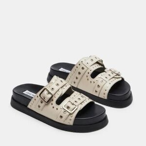 NEW Steve Madden Malek Bone Leather Sandals
